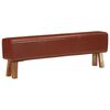 vidaXL Banc saut de cheval 160 cm Marron Cuir v&eacute;ritable et bois acacia