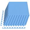 vidaXL Tapis de sol de piscine 12 pcs Bleu 4,32 m&sup2; Mousse EVA