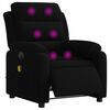 vidaXL Fauteuil inclinable de massage &eacute;lectrique noir velours
