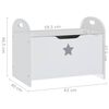 vidaXL Banc de rangement pour enfants Blanc 62x40x46,5 cm MDF