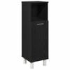 vidaXL Cabinet de salle de bain avec porte Ch&ecirc;ne noir 30 x 30 x 95 cm