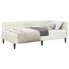 vidaXL Cadre de lit d'angle avec matelas 2 pc Cr&egrave;me 90 x 200 cm