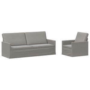 vidaXL Ensemble de Canap&eacute;s 2 pcs Gris clair Velours (V)