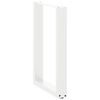 vidaXL Pieds de table &agrave; manger en U, 2 pi&egrave;ces, blanc, 50 x (72-73) cm, acier