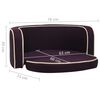 vidaXL Canap&eacute; pliable pour chien Bordeaux 76x71x30 cm Coussin lavable