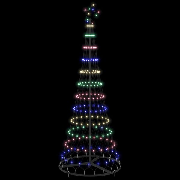 vidaXL Arbre de No&euml;l LED avec 230 LED Multicolore 184,5 cm M&eacute;tal