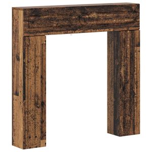 vidaXL Cadre de chemin&eacute;e Bois ancien 102 x 18 x 100,5 cm
