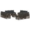vidaXL Ensemble de canap&eacute; de jardin 13 pc Gris polyrotin