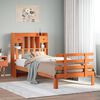vidaXL Lit biblioth&egrave;que sans matelas cire marron 100x200 cm pin massif