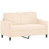 vidaXL Ensemble de canap&eacute;s 2 pcs coussins d&eacute;coratifs et coussins Cr&egrave;me