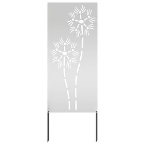 vidaXL &Eacute;cran de confidentialit&eacute; de jardin Fretwork Argent&eacute; 50 x 140 cm