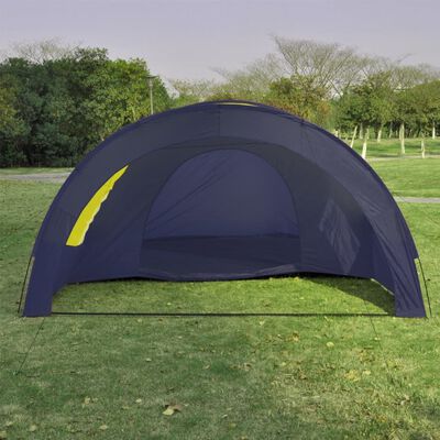 vidaXL Tente de camping 6 personnes Polyester Bleu et jaune