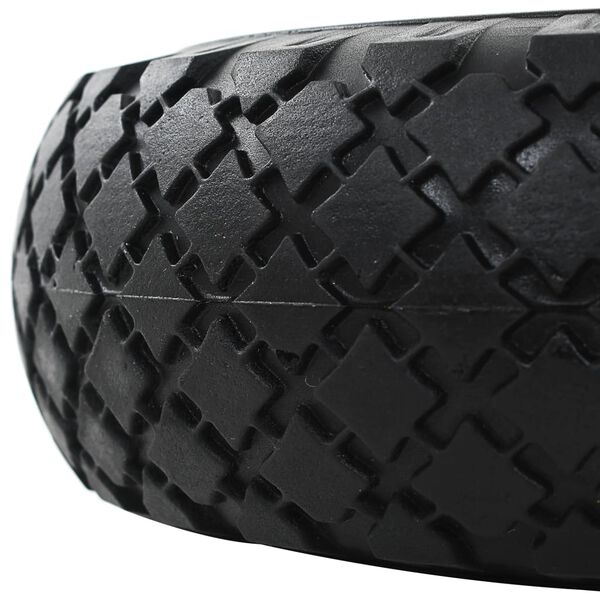 vidaXL Roue de diable 4 pcs PU solide 3.00-4 (260 x 85 mm)