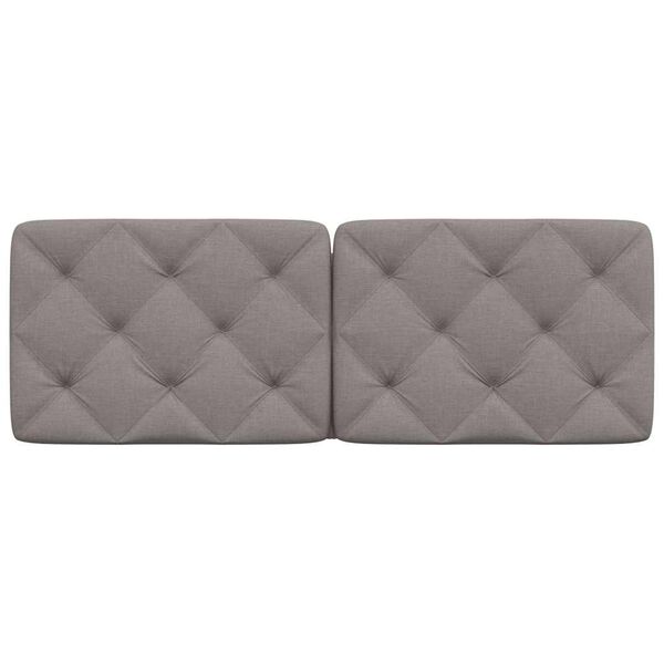 vidaXL Coussin de t&ecirc;te de lit taupe 140 cm tissu