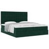 VidaXL Cadre de lit ottoman avec matelas vert fonc&eacute; 180x200cm velours