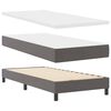 vidaXL Lit &agrave; ressorts avec matelas Gris 90 x 190 cm Simili cuir