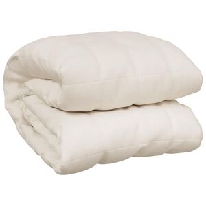 vidaXL Couverture lest&eacute;e Cr&egrave;me clair 200x200 cm 13 kg Tissu
