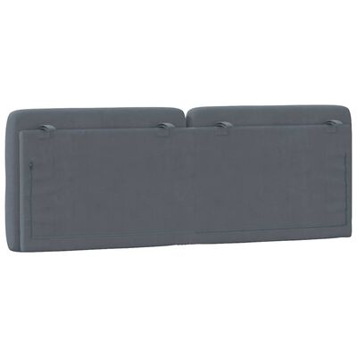 vidaXL Coussin de tête de lit gris foncé 140 cm velours