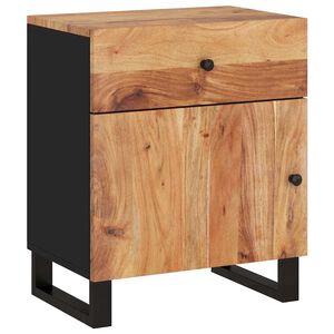vidaXL Table de chevet 50x33x60cm Bois d'acacia solide et d'ing&eacute;nierie