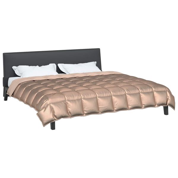 vidaXL Duvet d'hiver Dor&eacute; 200 x 200 cm Satin et Microfibre