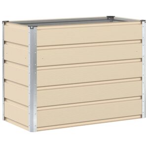 vidaXL Jardini&egrave;re Ivoire 100 x 50 x 75 cm Acier galvanis&eacute;