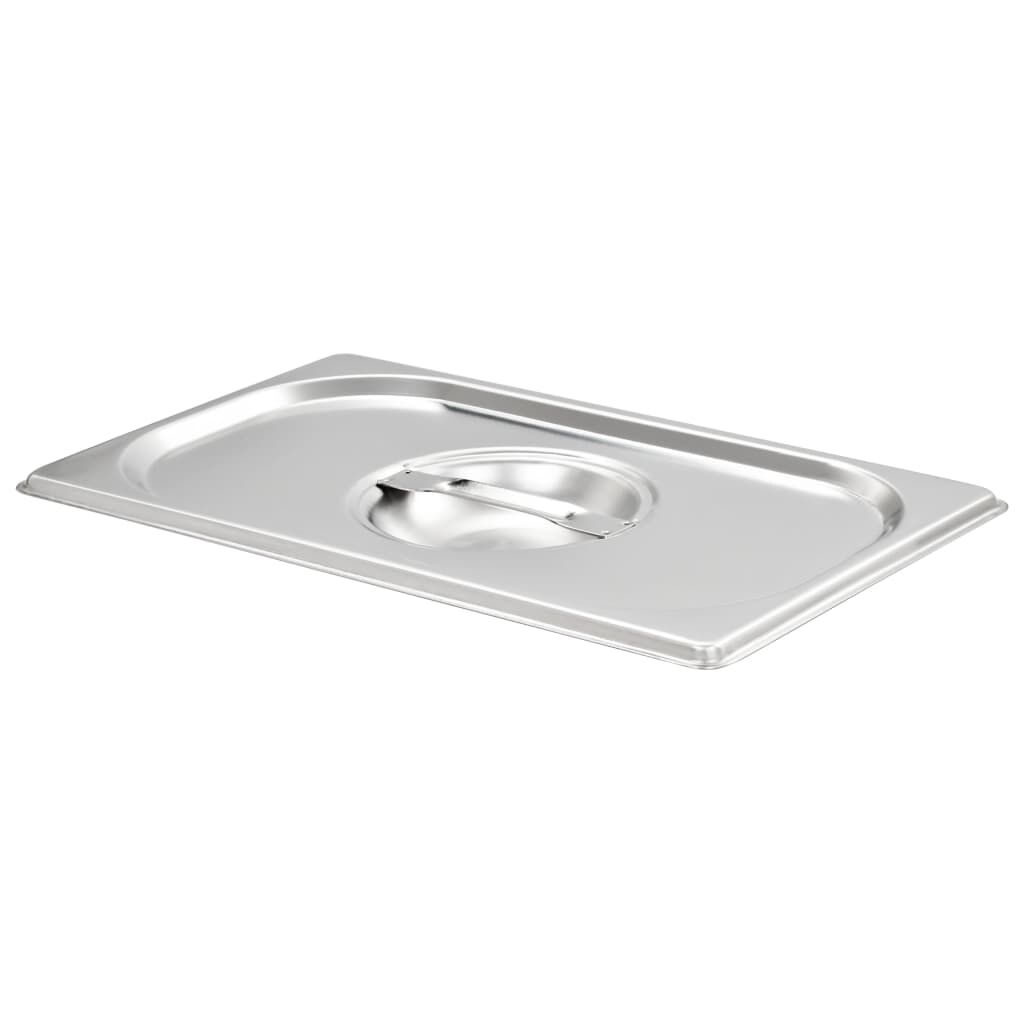 4x Couvercles Plateau Gastro GN 1/4 Inox - 265x162mm