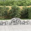 vidaXL Paniers &agrave; gabions arqu&eacute;s 4 pcs 200x50x40/60 cm fer galvanis&eacute;
