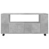 vidaXL Meuble TV gris béton 102x34,5x43 cm bois d'ingénierie