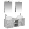 vidaXL Ensemble de mobilier de salle de bain 5 pc Gris b&eacute;ton