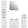 vidaXL Meubles de salle de bain 4 pcs Blanc Bois d'ing&eacute;nierie