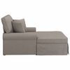 vidaXL Chaise lounge avec jupe Taupe 91 x 157 x 91 cm tissu