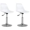 vidaXL Chaises pivotantes &agrave; manger lot de 2 blanc PP