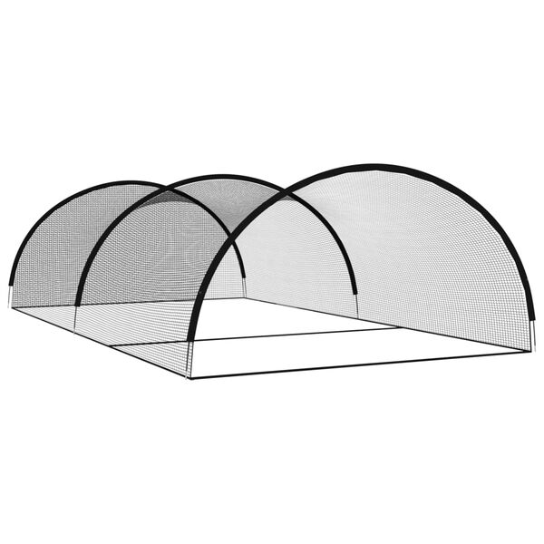 vidaXL Filet pour cage de frappe de baseball Noir 900x400x250 cm