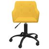 vidaXL Chaise pivotante de salle &agrave; manger Jaune Tissu