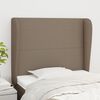 vidaXL T&ecirc;te de lit avec oreilles Taupe 103x23x118/128 cm Tissu