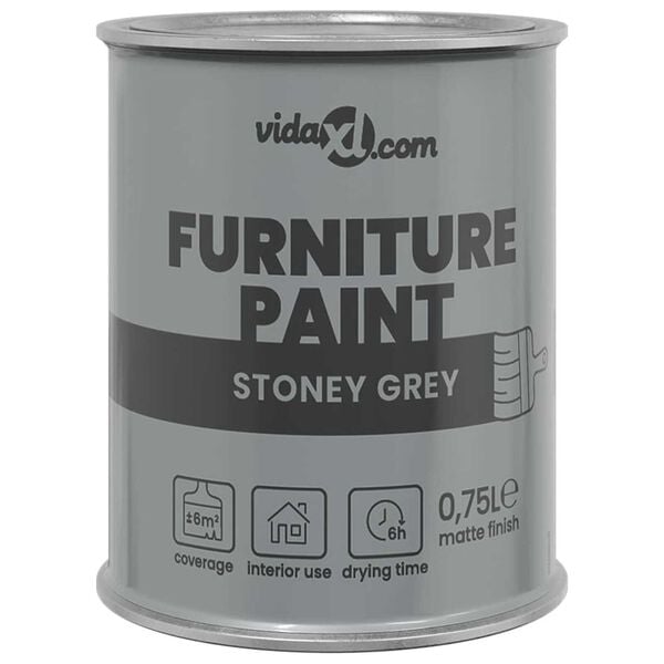 vidaXL Peinture pour meubles Gris 10 x 10 x 12,2 cm Impression murale