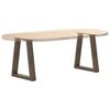 vidaXL Pieds de table basse en forme de V, 2 pièces, acier naturel, 28 x (42-43,3) cm