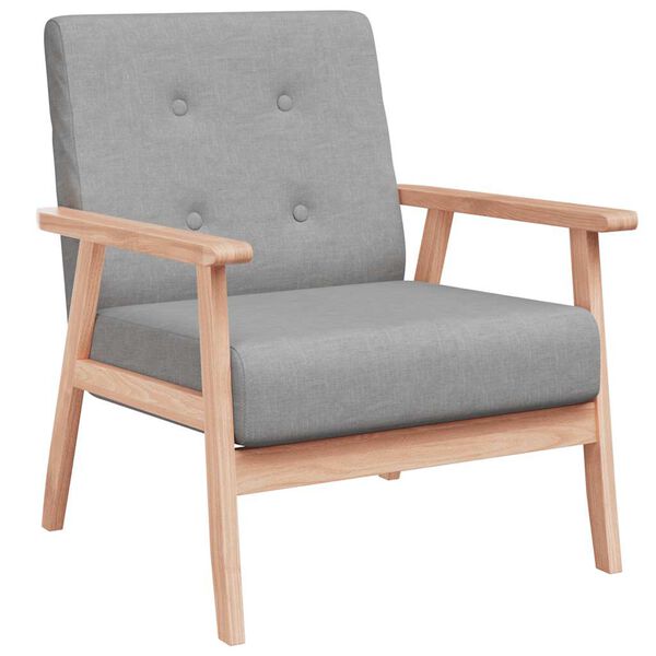 vidaXL Fauteuil gris fonc&eacute; tissu