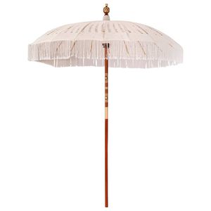 vidaXL Parasol Macramé Crème 190 x 190 x 260 cm