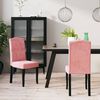 vidaXL Chaises &agrave; manger lot de 2 Rose Velours