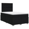 vidaXL Lit boxspring avec matelas Noir 120 x 190 cm Tissu