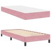 vidaXL Lit &agrave; ressorts avec matelas Rose 90 x 220 cm tissu