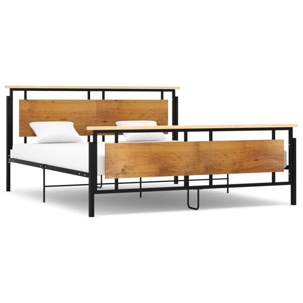vidaXL Cadre de lit sans matelas m&eacute;tal 180x200 cm