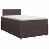 vidaXL Lit boxspring avec matelas Marron fonc&eacute; 120 x 200 cm Tissu