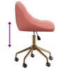 vidaXL Chaise pivotante de salle &agrave; manger Rose Velours
