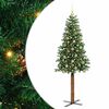vidaXL Sapin de Noël mince Vert 180 cm PVC et bois de pin massif