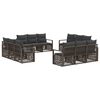 vidaXL Ensemble de canap&eacute; de jardin 12 pcs Gris polyrotin