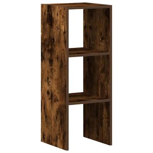 vidaXL Biblioth&egrave;que empilable ch&ecirc;ne fum&eacute; 30x30x80 cm bois d'ing&eacute;nierie