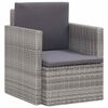 vidaXL Chaise de jardin avec coussins R&eacute;sine tress&eacute;e Gris