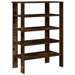 vidaXL &Eacute;tag&egrave;re &agrave; chaussures ch&ecirc;ne fum&eacute; 61x32x87,5 cm bois d'ing&eacute;nierie
